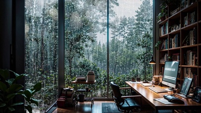 【雨景】雨林里的小书房