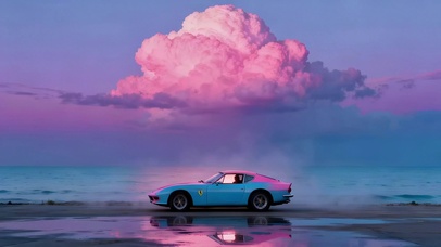 海边的跑车