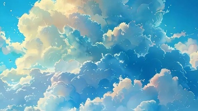 护眼云彩带鱼屏