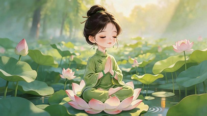 荷间祈清宁 护眼治愈