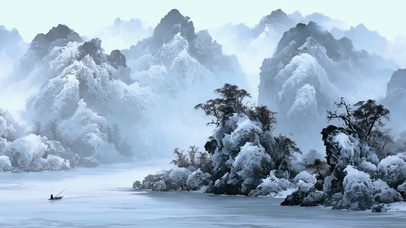 水墨山水中国画