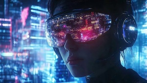 科技科幻炫酷女孩