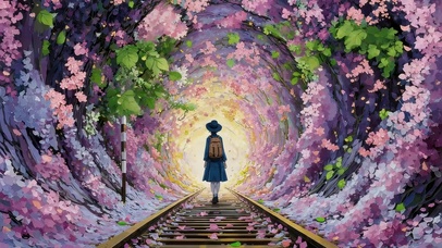鲜花隧道