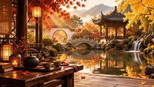 秋天园林