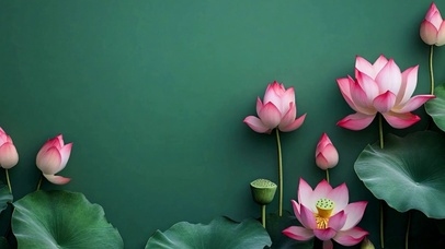 唯美摇曳的荷花