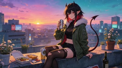 都市天台恶魔少女