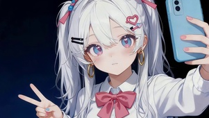 拍照的女孩
