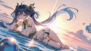 夕阳蓝海尤诺
