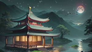 河畔月亮