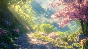 春日山林美好风景