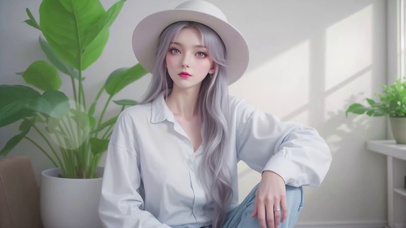 酷飒银发气质御姐女神