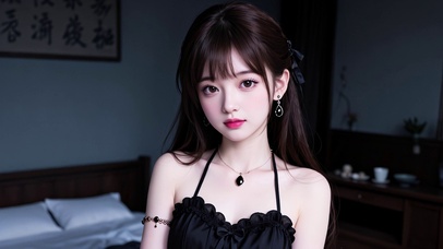 黑裙少女