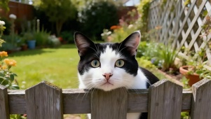 花园中慵懒的猫