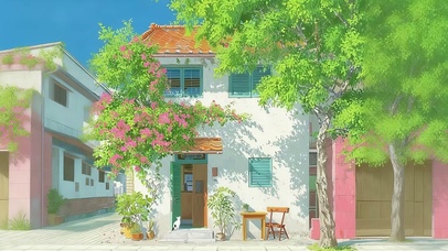 夏日小清新小镇