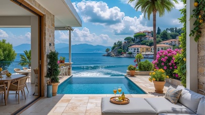 滨海泳池度假屋