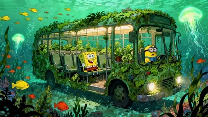 海绵水下巴士