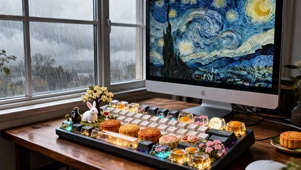 【雨景】创意月饼键盘