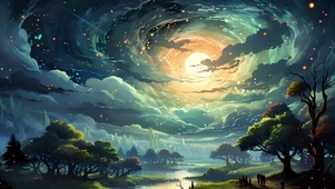 星空下