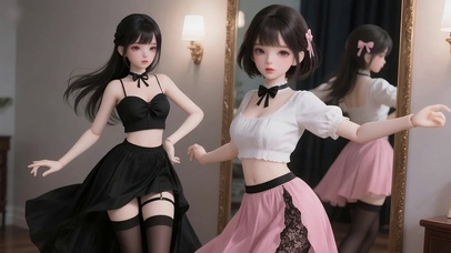 跳踢踏舞的少女