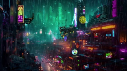 雨夜赛博科幻城市