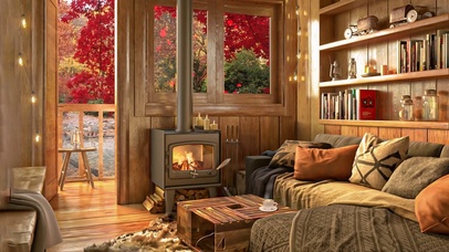 舒适的秋季小屋