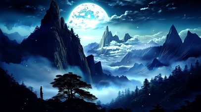 壮阔的山谷云海风景