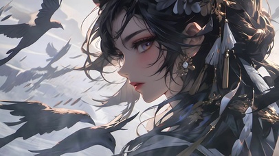 4K 古风少女