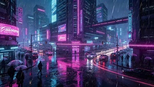 城市雨夜