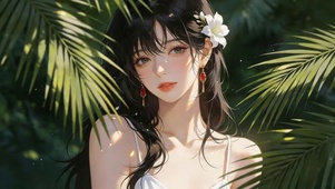 治愈绿叶少女