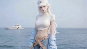海边可爱女孩