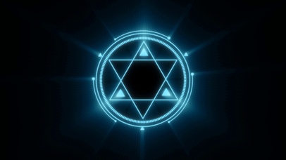 4K原画【渐变星芒六角形】