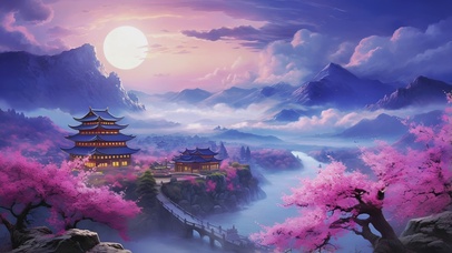 奇幻唯美古风美景