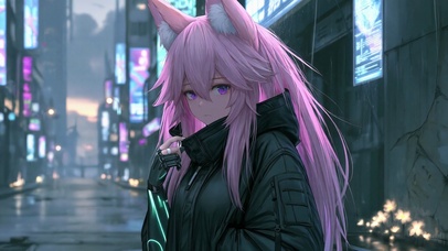 可爱猫耳少女