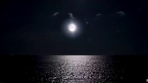月下大海