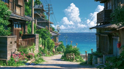 夏日动漫风景