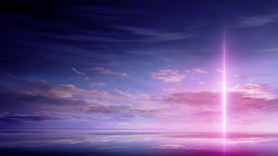 唯美天空晚霞带鱼屏