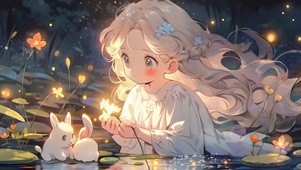 白发精灵女孩