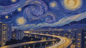 赛博都市夜景