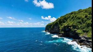 蓝海绿崖