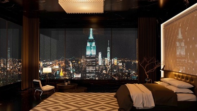 唯美都市夜雨房间