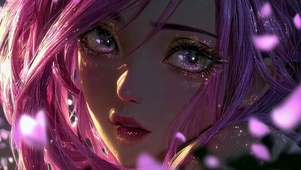 二次元彩瞳美女壁纸
