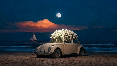 海边夜景
