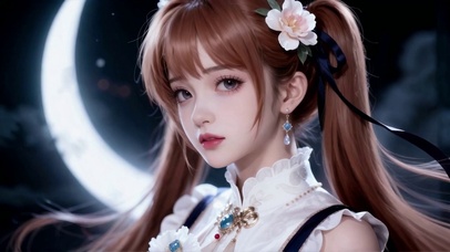 月下美女