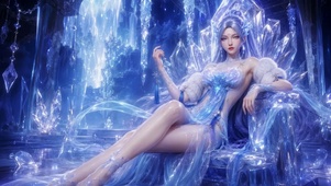 冰晶蓝发唯美女神