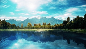 高山湖水