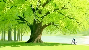 护眼大树带鱼屏