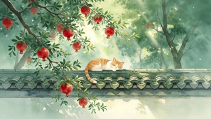 屋檐上的猫