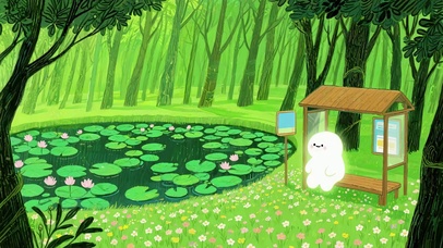 绿色孤独小团子