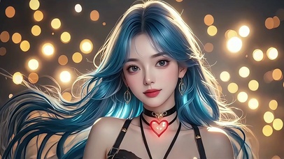 蓝发少女