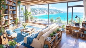 海景书房客厅